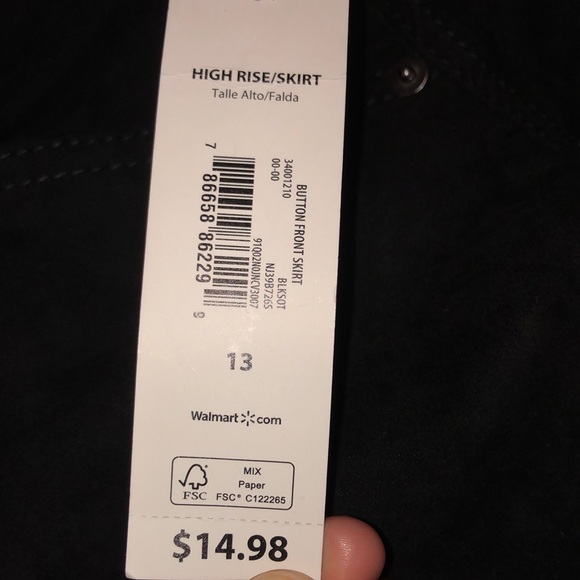 ✨Black high rise denim skirt✨ - Picture 2 of 3